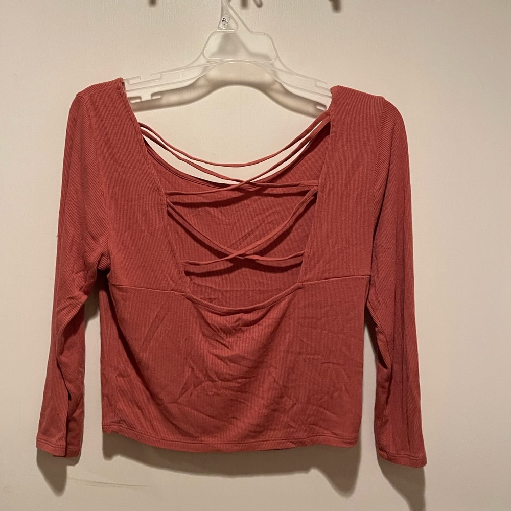 Orange backless top